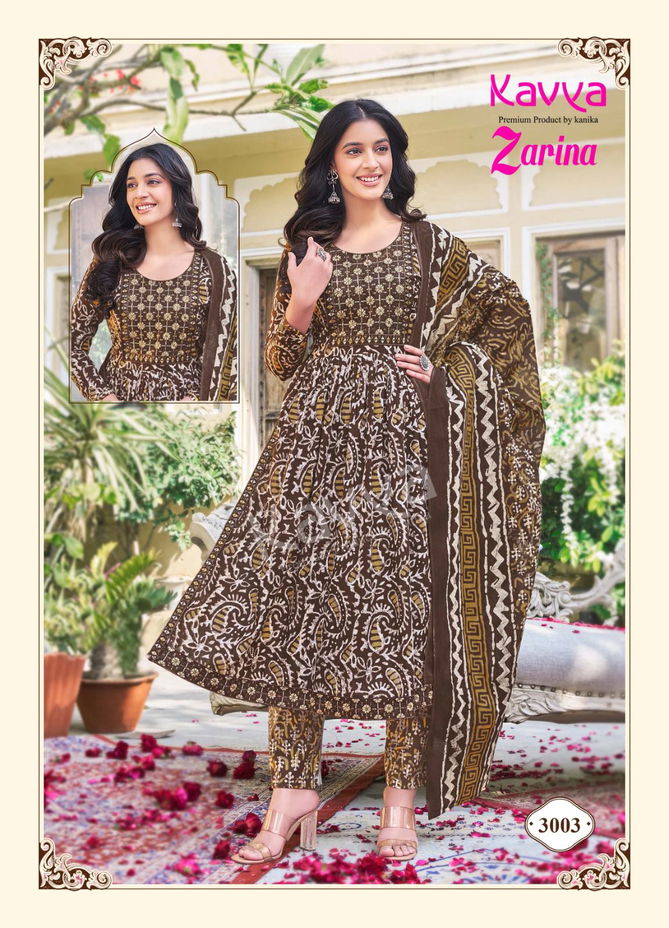 Zarina Vol 3 By Kavya Naira Cut Cotton Kurti With Bottom Dupatta Wholesale Market In Surat
